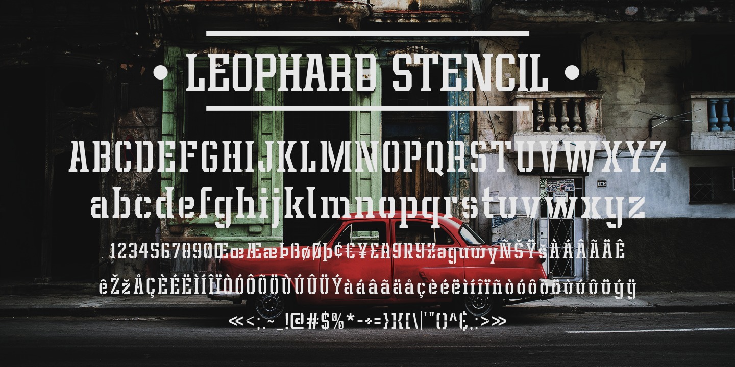 Пример шрифта Leophard #5